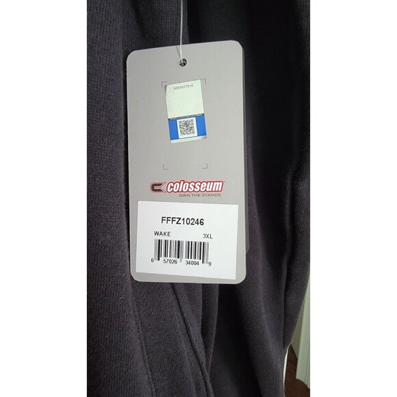 Colosseum Men's Wake Forest 1/4 Zip LS Black Sweatshirt 3XL New w Tags - Picture 2 of 6